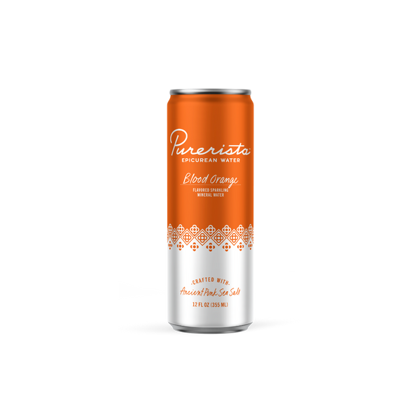 PURERISTA EPICUREAN WATER - BLOOD ORANGE  12PK 120Z SLEEK CANS